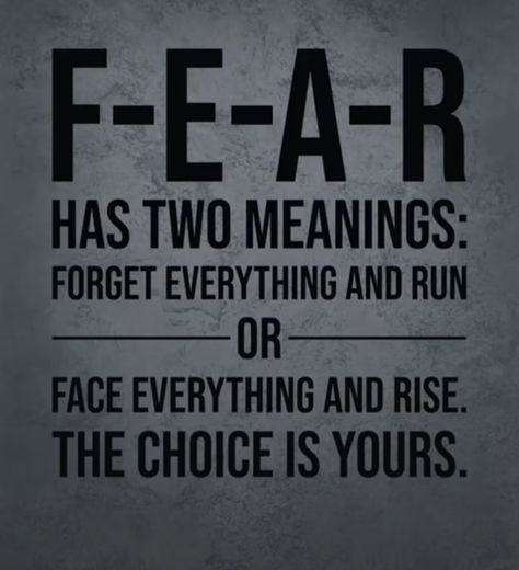 F-E-A-R has two meanings... which one, is your choice.🖤 Fear Has Two Meanings Quotes, Fear Has Two Meanings, Fear Meaning, Face Everything And Rise, A & R, Meant To Be, Quotes, On Instagram, Pins