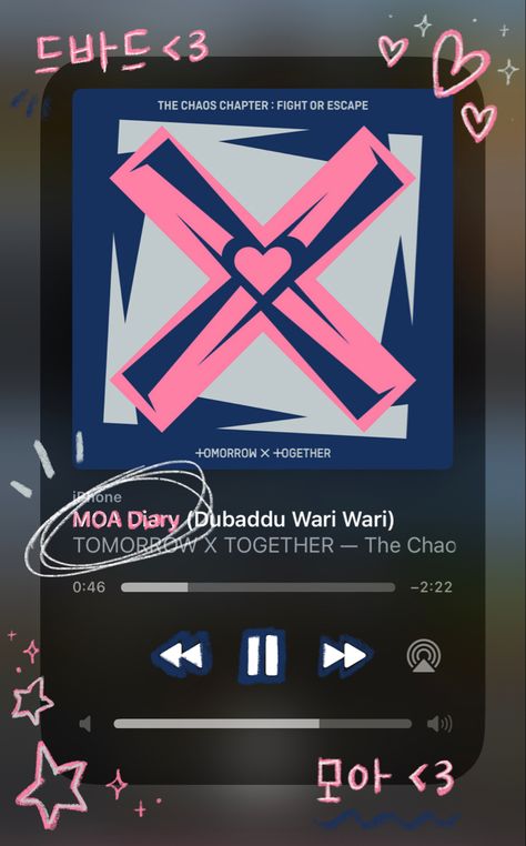 moa diary / dubaddu wari wari — txt, the chaos chapter: fight or escape <3 spotify album cover doodle by me Dubaddu Wari Wari Txt, Txt Spotify Cover, Txt Spotify Playlist Cover, Dubadu Wari Wari, Txt Album Cover, Txt Songs, Lyrics Spotify, Moa Diary, Music Recommendations