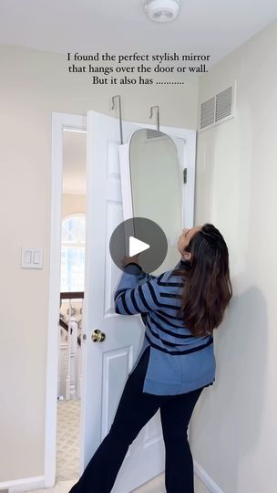 8.5M views · 568K reactions | Wall Mirror with Jewelry Organizer? Yea please!!🤗

My 10 year old daughter recently got into skincare and jewelry obsession 🥹so she asked for a full body mirror plus a jewelry organizer. Her bedroom doesn’t have space for a floor mirror so I had to find something else! This  round-shaped mirror is so unique ; a striking decorative piece that adds a touch of sophistication to any room with its captivating floating illusion design. It can be hung on the wall or over the door! It has the jewelry organizer cabinet behind the mirror, which can also hold nail polish, skin care , headbands etc. I organized my earrings in the organizer to show how big jewelry pieces can be organized! :) it’s  currently on sale and you won’t believe the price! 🫶🏼

How to shop:
Like Mirror Behind Door, Uni Decor, Jewelry Organizer Cabinet, Stone Wall Interior Design, Illusion Design, Stone Walls Interior, Organizer Cabinet, Instagram Wall, Studio Apartment Divider