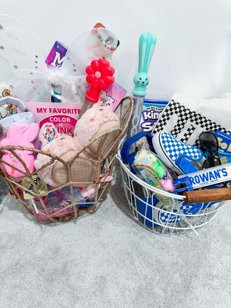 Toddler Girl Easter Basket Ideas, Toddler Easter Baskets, Girls Easter Basket Fillers, Toddler Girl Easter Basket, Easter Stuffers, Pink Easter Basket, Toddler Easter Gifts, Toddler Boy Easter, Easter Toddler