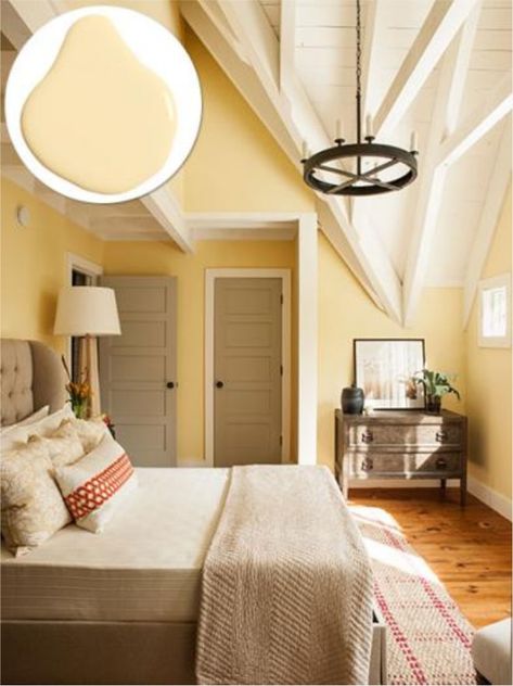 Bedroom With Yellow Walls, Yellow Bedroom Walls, Bedroom Bright, Yellow Bedroom Decor, Bright Decor, Yellow Room, Yellow Bedroom, This Old House, Bedroom Paint Colors