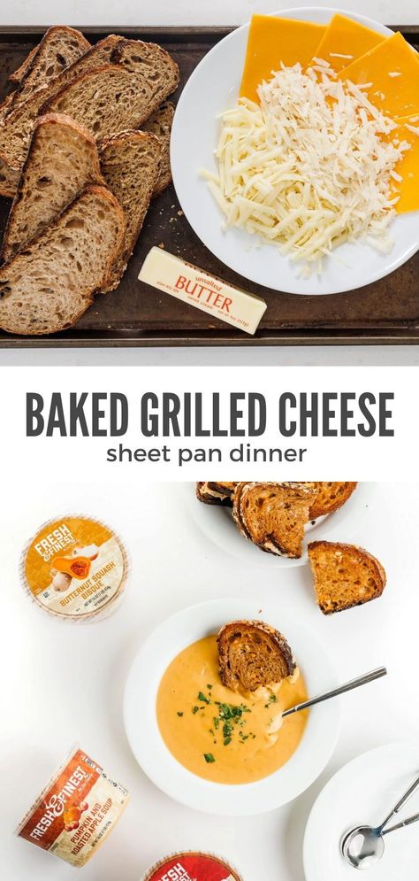 Whip up a hassle-free meal for your busy days with this Sheet Pan Oven Baked Grilled Cheese recipe. It's the ultimate solution for feeding a crowd in no time – ideal for weeknight lunches, after-school snacks, or those hectic dinner moments. Plus, it pairs beautifully with a warm bowl of soup for a comforting and satisfying meal. Oven Baked Grilled Cheese, Oven Grilled Cheese, Baked Grilled Cheese, Butternut Squash Bisque, Grilled Cheese Recipe, 5 Ingredient Dinners, Lemon Bowl, Roasted Apples, Apple Soup