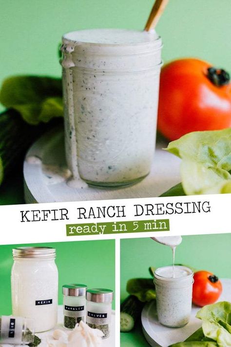 Healthy Homemade Ranch Dressing, Healthy Homemade Ranch, Healthy Sauce Recipes, Ranch Dressing Recipe Homemade, Recipes Copycat, Creamy Ranch Dressing, Delicious Dips, Kefir Recipes, Healthy Sauces