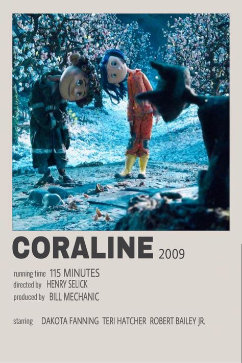 Coraline Movie Cover, Coraline Polaroid Poster, Polaroid Film Poster, Polaroid Movie Poster, Coraline Movie, Cool Boys Haircuts, Middle Part Hairstyles, Polaroid Poster, Movie Covers