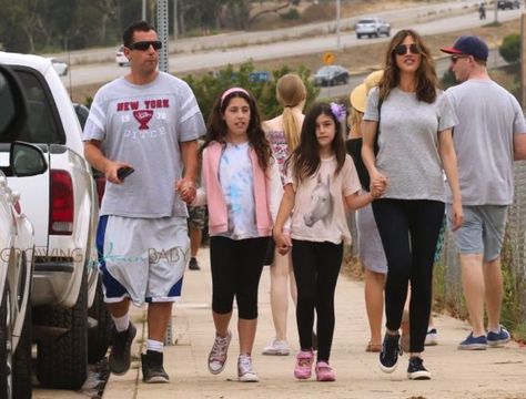 Comedic actor Adam Sandler and the adorable Sandler's family Sadie Sandler, Jackie Sandler, Medieval Girl, Tiny Steps, The Cosby Show, Mtv Shows, The Wedding Singer, Rick Ross, Cameron Boyce