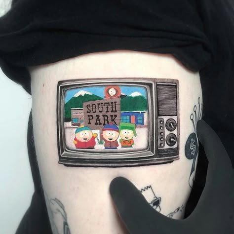 South Park Tattoo, South Park Quotes, Best Tattoos Ever, Tv Tattoo, Park Quotes, Best Tattoo Ever, South Park Videos, Tattoo Ideas Unique, Character Tattoos