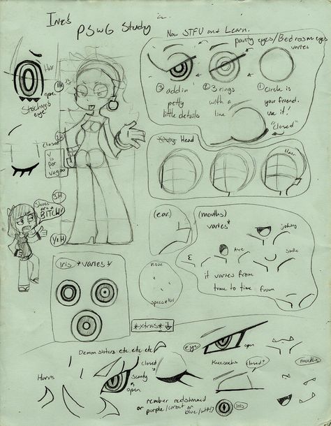 Tutorial on how to draw Panty and Stocking style! 90s Anime Anatomy, Panty And Stocking Reference Sheet, Poses For Reference Sheets, Panty And Stocking Character Sheet, Art Cheat Sheet, How To Draw Panty And Stocking Style, Pose Reference Ideas Drawing, Panty And Stocking Art Style Tutorial, Splatoon Art Style Tutorial