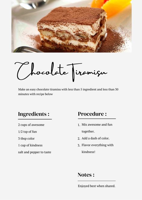 Tiramisu is best enjoyed fresh within a day or two of making it. It's perfect for special occasions or dinner parties, and its elegant flavors are sure to impress your guests. Buon appetito! Chocolate Tiramisu, Easy Chocolate, Interesting Food Recipes, Dinner Parties, Soul Food, 30 Minutes, Baking Recipes, Dinner Party, Food To Make