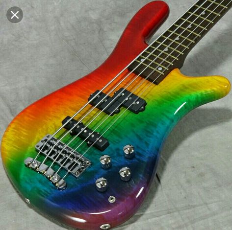 Roy G Biv, Guitar Notes, Stim Board, Crossover Top, Rainbow Aesthetic, Love Rainbow, Bass Guitars, Cool Guitar, Over The Rainbow