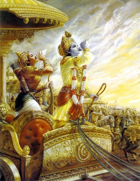 The Bhagavad Gita in Pictures भारतीय इतिहास, Art Krishna, The Mahabharata, Lord Krishna Wallpapers, Krishna Wallpaper, Krishna Painting, Krishna Photos, Krishna Pictures, Bhagavad Gita