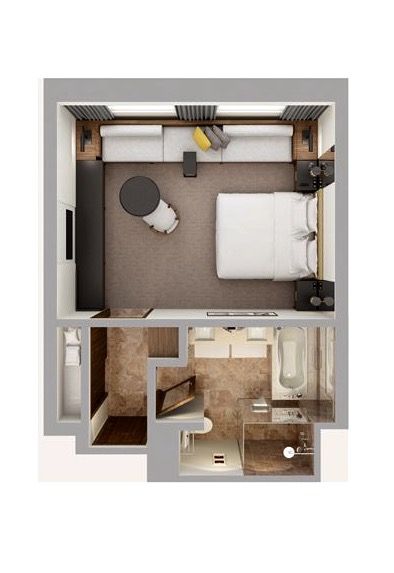 Small Hotel Room Design Plan, Small Hotel Room Design, Hotel Layout, Singapore Luxury, Small Apartment Floor Plans, Hotel Room Design Plan, Small Hotel Room, Singapore Hotel, Hotel Room Interior