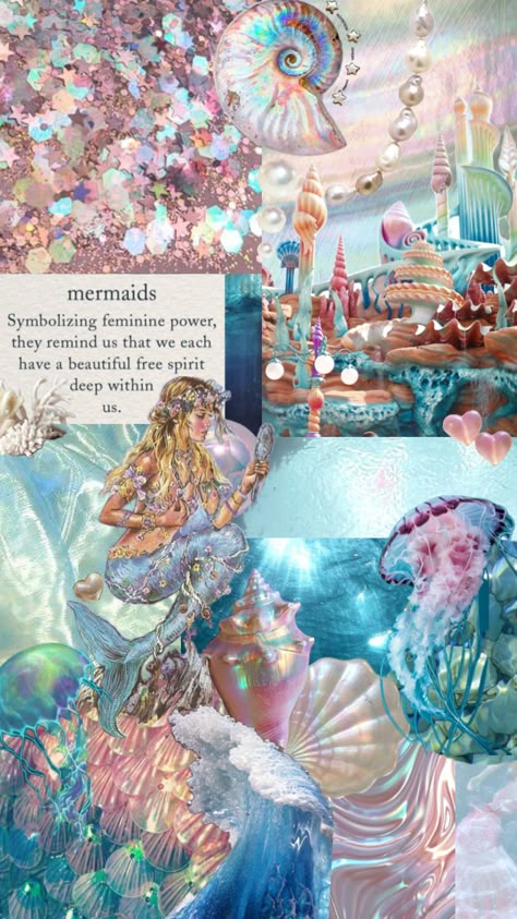 Pearlescent mermaid Mermaid Theme Color Palette, Colorful Mermaid, Freshwater Mermaid Aesthetic, Mermaid Phone Wallpaper, Mermaidcore Color Palette, Mermaid Astethics, Mermaid Core Hairstyles, Mermaid Colour Palette, Mermaid Mood Board