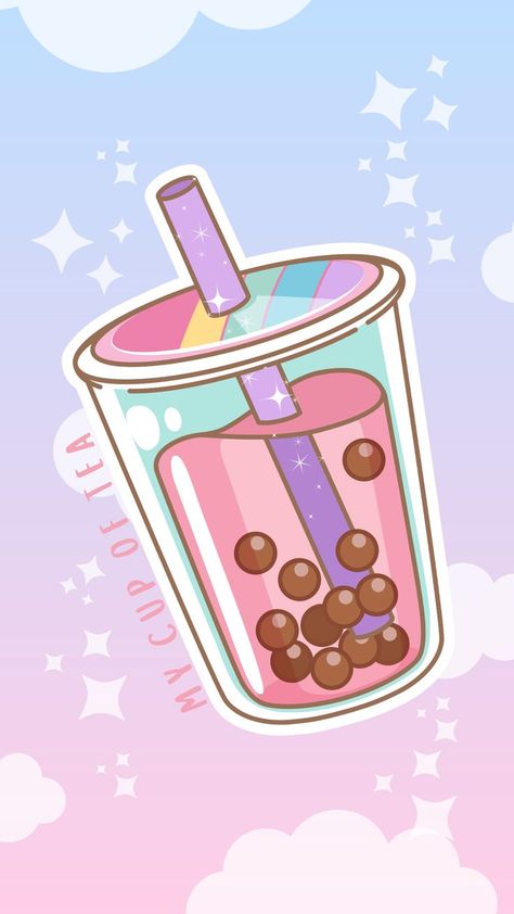 Aesthetic Boba Wallpaper, Tea Wallpaper Iphone, Boba Tea Aesthetic Wallpaper, Boba Tea Wallpaper, Boba Wallpaper, Aesthetic Boba, Different Wallpaper, Cute Home Screen, Cute Boba