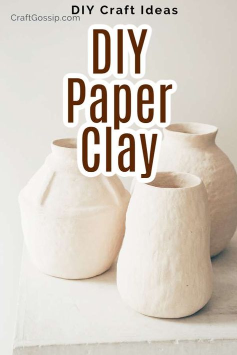 How To Make Paper Clay At Home, How To Make Paper Clay Recipes, Diy Clay For Pottery, Paper Clay Pot, Paper Pulp Molding Diy, Paper Clay Molds, Paper Mache For Beginners, Paper Clay Art Projects, Paper Pulp Diy