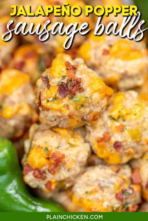 Jalapeno Popper Sausage, Sausage Ball, Bisquick Recipe, Armadillo Eggs, Savory Dips, Cream Cheese Sausage Balls, Homemade Bisquick, Sausage Balls Recipe, Meatball Sliders