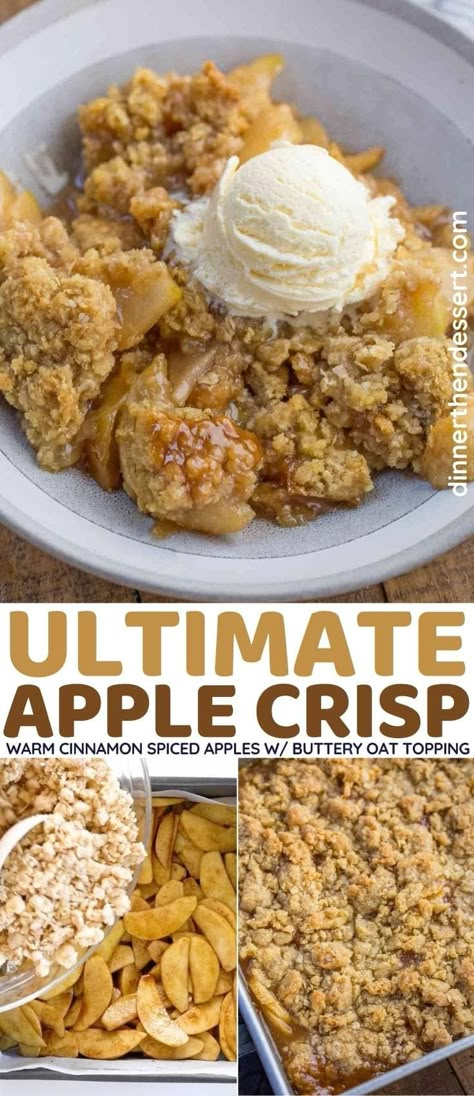 Ultimate Apple Crisp is a fall favorite full of sliced apples, cinnamon, brown sugar, butter, and crispy baked oats ready in just 45 minutes! Best Apple Desserts, Best Apple Crisp Recipe, Easy Apple Crisp, Crisp Recipes, Best Apple Crisp, Easy Apple Crisp Recipe, Brown Sugar Butter, Apple Dishes, Sliced Apples