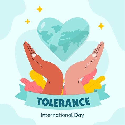 Tolerance Drawing, Tolerance Illustration, Tolerance Day, Celebration Illustration, Illustration Flat, International Day, Video New, Flat Design, Vector Photo