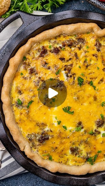 Julie Clark on Instagram: "The perfect weekend breakfast! Comment “pie” to get this sausage breakfast pie recipe in your inbox. 

https://www.tastesoflizzyt.com/sausage-breakfast-pie/

This Sausage Breakfast Pie combines three essential breakfast foods — sausage, eggs and cheese — and bakes them inside a flaky pie crust. The result is an easy quiche that’s ideal for weekend brunch or a holiday breakfast." Breakfast Pie Recipes, Eggs And Cheese, Breakfast Pie, Easy Quiche, Brunch Drinks, Flaky Pie Crust, Holiday Breakfast, Weekend Breakfast, Weekend Brunch