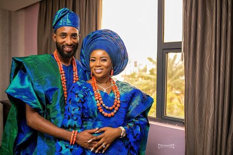 Royal Blue Aso Oke, Blue Aso Oke, Teal Highlights, Traditional Marriage, African Lace Dresses, Aso Oke, African Lace, Lace Dresses, African Wedding