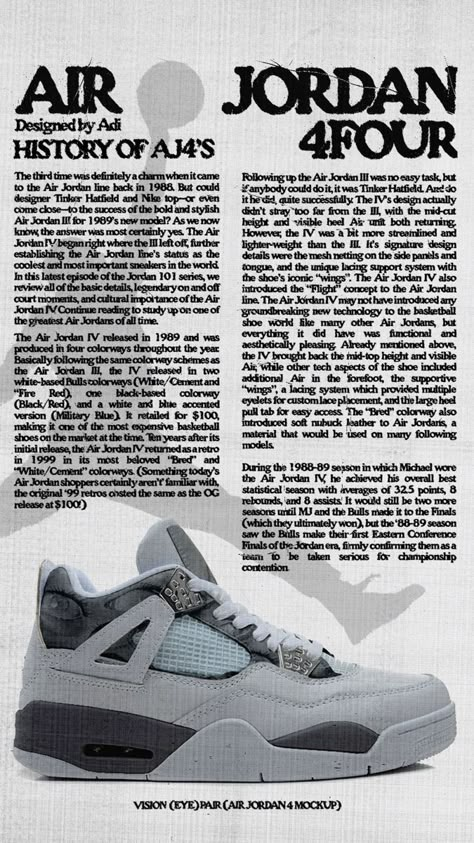 Jordan Sneaker Poster, Jordans Poster, Jordan 4 Poster, Nike Jordan Poster, Jordan 4 Wallpaper, Nike Poster Design, Air Jordan Poster, Nike Posters, Sneakers Poster