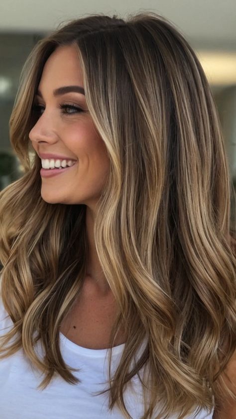 Transform Your Look with These 15 Balayage Bronde Hair Ideas 40 Fall Caramel Balayage Brunette, Dark Root Brunette, Balayage Without Money Piece, Dark Root Bronde Balayage, Balayage With Brown Roots, Grey Coverage Balayage, Root Smudge Money Piece, Low Maintenance Fall Hair Color, Bronde Balayage Dark Roots