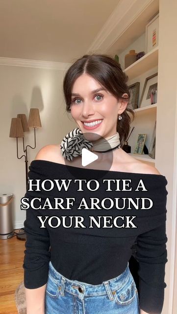 Neck Scarf Tying Tutorials, How To Tie Neck Scarf, Tie A Scarf Around Your Neck, Tie Scarf How To Neck Scarves, How To Tie A Neck Scarf, How To Tie Scarf Around Neck, How To Wear A Scarf Around Your Neck, Scarf Tied Around Neck, How To Tie A Scarf Around Your Neck