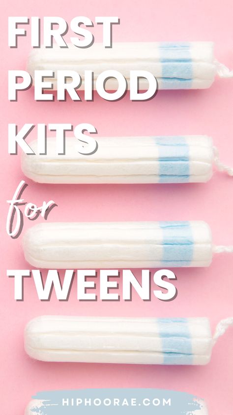 Great ideas for first period kits for tweens and teenagers Periods Be Like, First Period Kit Daughters, Period Comfort, Period Pack, Streetwear Outfit Men, Period Party, First Period Kits, Girls Pad, Period Kit