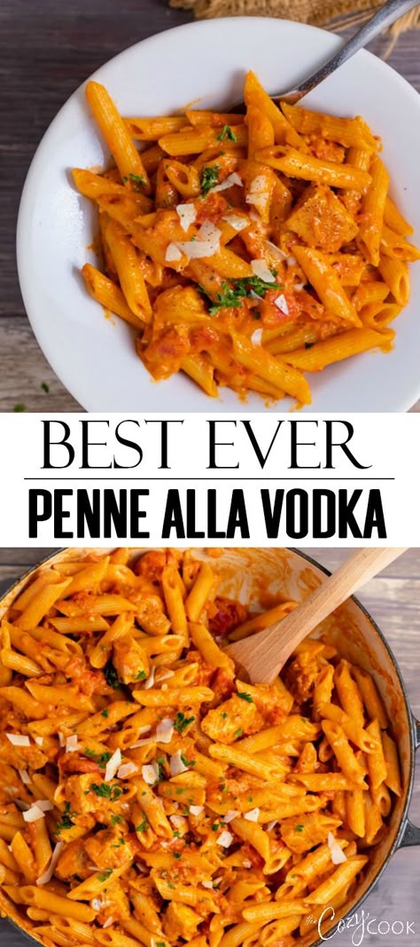 Creamy Marinara Sauce, Penne Alla Vodka Recipe, Cooked Pasta Recipes, Pasta Alla Vodka, Vodka Sauce Pasta, Penne Recipes, Resep Pasta, Penne Alla Vodka, Pasta Penne