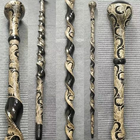 Handcarved Spiral Wooden Walking Cane, Fancy Walking Stick, Handmade Stick | eBay Walking Stick Designs, Irish Walking Stick, Wood Hiking Stick, Diamond Willow, Unique Walking Sticks, Masonic Symbol, Spirit Sticks, Tree Spirits, Bear Claw Necklace