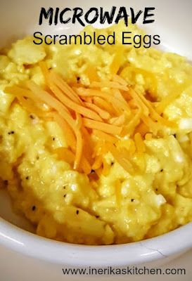 Microwave Only Recipes, Bourban Chicken, Scrambled Eggs In The Microwave, Microwave Scrambled Eggs, Eggs In The Microwave, Easy Scrambled Eggs, Recipes Eggs, Microwave Mug Recipes, Microwave Meals