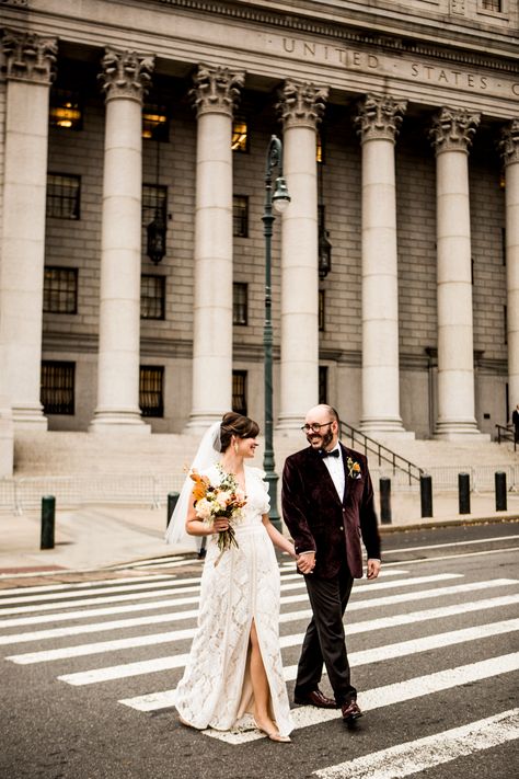 Brooklyn Bridge Wedding, City Hall Nyc, Nyc City Hall Wedding, City Hall Wedding Photography, Wedding City Hall, City Hall Wedding Photos, New York City Hall, Nyc Wedding Photos, Wedding New York