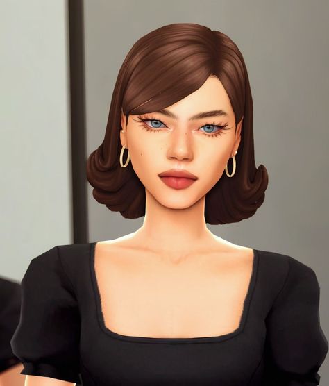 Sims 4 Mid Length Hair, Mood Hair Sims 4, Sims 4 Cc Cute Short Hair, Dogsill Sims 4 Hair, Sims 4 Low Bun Cc, Sims Hair Short, Sims 4 Cc Formal Hair, Sims 4 Hair Cc Short, 1960s Short Hair