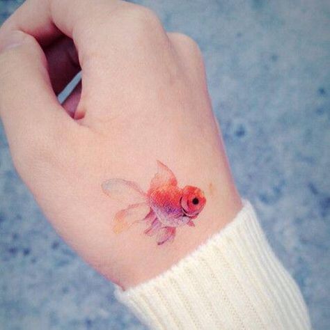 Tatouage signe astrologique poissons aquarelle Botanisches Tattoo, Goldfish Tattoo, Minimalist Tattoo Meaning, Typography Tattoo, Muster Tattoos, Geniale Tattoos, Tattoo Equipment, Subtle Tattoos, Gold Fish