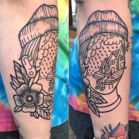 Real friends band tattoo illustrative line work tattoo by Rio Vandivier Daytona Beach Florida Real Friends Tattoo, Real Friends Band Tattoo, Tattoo Band, Friends Tattoo, Florida Images, Work Tattoo, Daytona Beach Florida, Beach Images, Line Work Tattoo