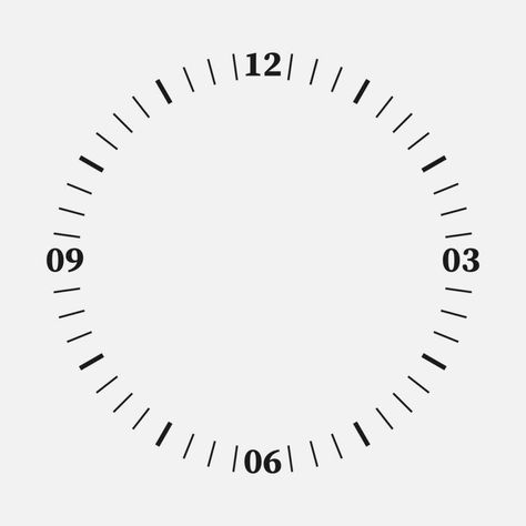 Clock face on a white background. 12 hours watch dial with round scale. Vector illustration Clock Illustration, Clock Vector, Watch Dial, Round Clock, Clock Face, Funny Stuff, Vector Art, White Background, Vector Free