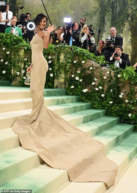 Red Carpet Stairs, Lauren Sanchez, Amelia Gray, Met Gala Red Carpet, Night Garden, Textured Dress, Long Train, White Gowns, Carpet Stairs