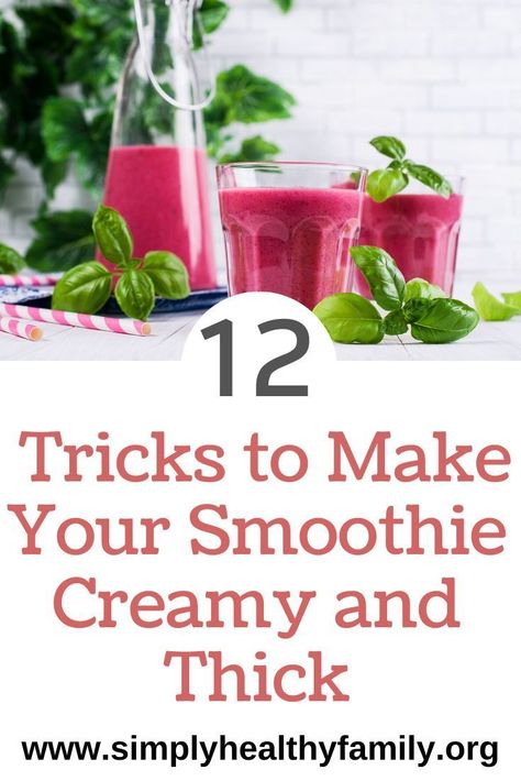 Are you tired of drinking a too watery and bland smoothie? Here are 12 tricks on how to make your smoothie creamy and thick. Master the consistency and make the perfect healthy smoothie you and your family will love! Check out this pin for more details! #creamysmoothie #smoothie #thicksmoothie How To Get Thick Smoothies, How To Make Smoothies Thick, How To Make A Thick Smoothie, Smoothie Aesthetic, Best Smoothies, Food Advice, Creamy Smoothies, How To Make Smoothies, Good Smoothies