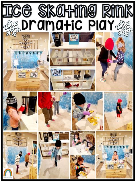 https://www.teacherspayteachers.com/Product/Ice-Skating-Rink-Dramatic-Play-8969501 Ice Rink Dramatic Play Preschool, Ice Skating Rink Dramatic Play, Dramatic Play Activities, Developmental Activities, Play Preschool, Cold Places, Play Snow, Snow Crafts, Winter Activities Preschool