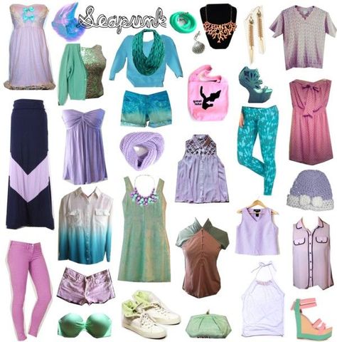 Sea Punk Fashion, Sea Punk Aesthetic, Seapunk Outfit, Seapunk Aesthetic, Ocean Grunge, Lia Block, Punk Mermaid, Weird Vibes, Sea Punk