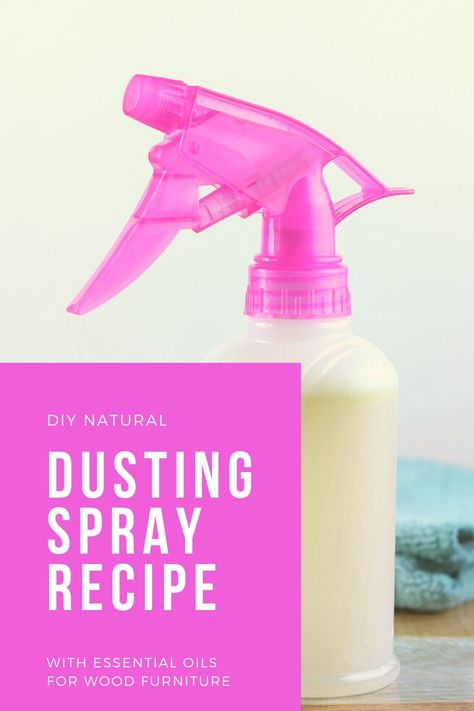 DIY recipe for a homemade dusting spray with no vinegar. This DIY homemade all natural recipe is the best that I've used for cleaning wood furniture. Make a DIY furniture cleaning spray without vinegar. Use liquid castile soap and essential oils for a DIY natural home made dusting spray recipe. DIY essential oil recipe to make at home. #dustingspray #natural #cleaning #dust Diy Dusting Spray, Homemade Dusting Spray, Cleaning Wood Furniture, Homemade Cleaners Recipes, Dusting Spray, Furniture Cleaning, Diy Essential Oil Recipes, Cleaning Painted Walls, Liquid Castile Soap