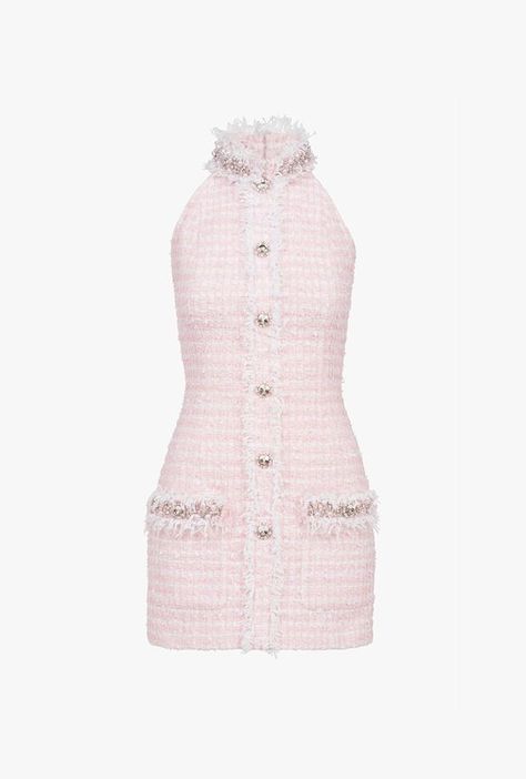 Bougie Closet, Pink Tweed Dress, Tweed Outfit, Rich Clothes, Future Videos, Pink Tweed, Tweed Dress, Looks Chic, Stage Outfits