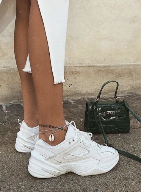 Nike M2k, Sneaker Outfits, Sneakers Street, Sneakers Street Style, Kylie Jenner Style, Fresh Shoes, Jenner Style, Hype Shoes, Aesthetic Shoes