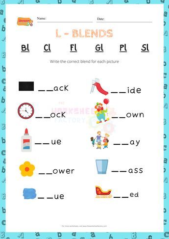 L Blends, Blends Worksheets, Letter Worksheets, Preschool Art Activities, Preschool Art, Art Activities, Preschool, Initials, Writing