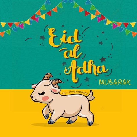 #goat #celebration #poster #eidpost #eiduladha #graphicdesigning #graphics #design Islamic Doodles, Eid Adha, Eid Mubarak Images, Eid Stickers, Baby Boy Cards, Mubarak Images, Adha Mubarak, Eid Al-adha Mubarak, Eid Greetings