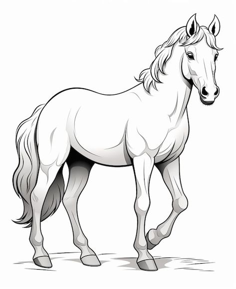 Horse Tail Drawing, Drawing Of A Horse, Tail Drawing, Horse Tail, Mane N Tail, A Drawing, A Horse, Graphic Resources, Coloring Pages