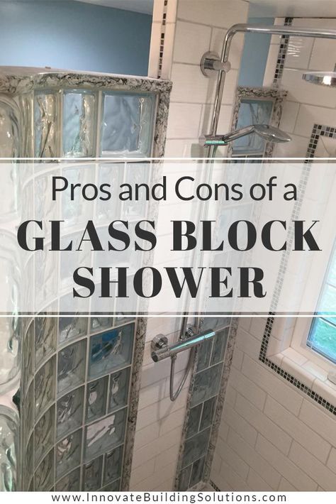 Glass Block Shower Wall Walk In, Glass Block Shower Window, Bathroom Mistakes, Colored Glass Block, Glass Block Shower Wall, Granite Shower, Glass Block Shower, Acrylic Wall Panels, Glass Blocks Wall