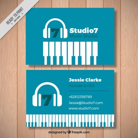 Music Business Cards Design, Music Business Cards, Modern Card, Card Business, Music Business, Logo Business, Visiting Cards, Music Studio, Studio S