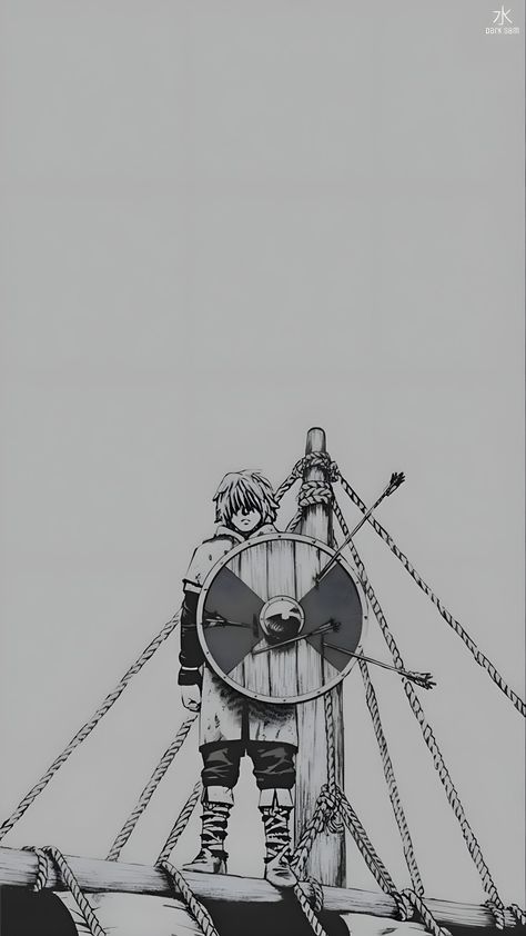 Vin Land Saga Anime, Vinland Saga Wallpaper Black And White, Thorfinn Desktop Wallpaper, Vinland Saga Black And White, Vineland Saga Wallpaper, Vinland Saga Lockscreen, Thors Vinland Saga Wallpaper, I Have No Enemies Vinland Saga Wallpaper, Vinland Saga Tattoo Ideas