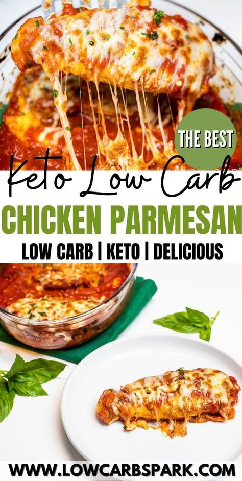 Keto Chicken Parmesan, Low Carb Chicken Parmesan, Keto Chicken Casserole, Parmesan Recipe, Chicken Parmesan Recipe, The Best Chicken Recipes, Roasted Radishes, Broiled Chicken, Keto Chicken Recipes