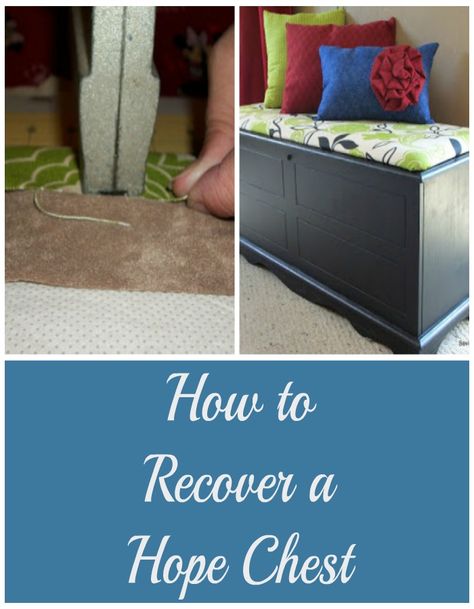 Recovering the Hope Chest | Saving 4 Six Hope Chest Redo, Hope Chest Makeover, Chest Makeover, Cool Things To Build, Decorating On A Dime, Furniture Flips, Shabby Chic Bedding, Cedar Chest, Furniture Redo